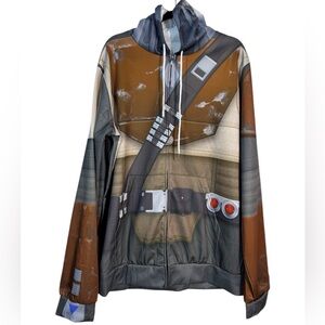 Mandalorian Zip Up Sweatshirt Hoodie Men's Size 2XL Never Been Worn. Star Wars